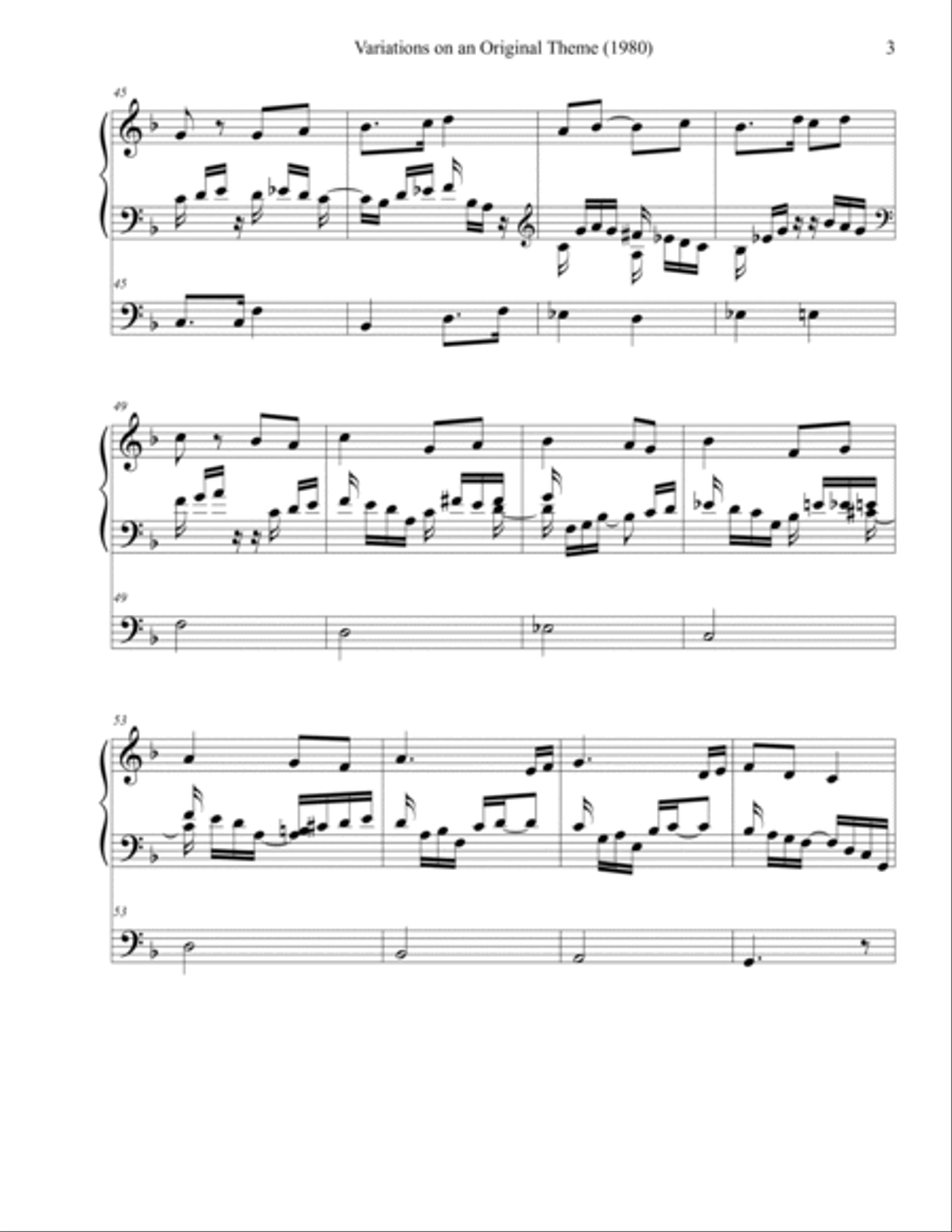 Variations on an Original Theme (1980) Piano Solo scores gallery preview page 3