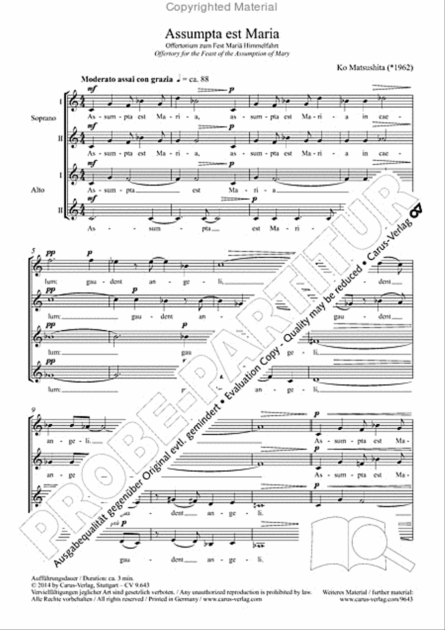 Assumpta est Maria Assumpta est Maria SSAA scores gallery preview page 3
