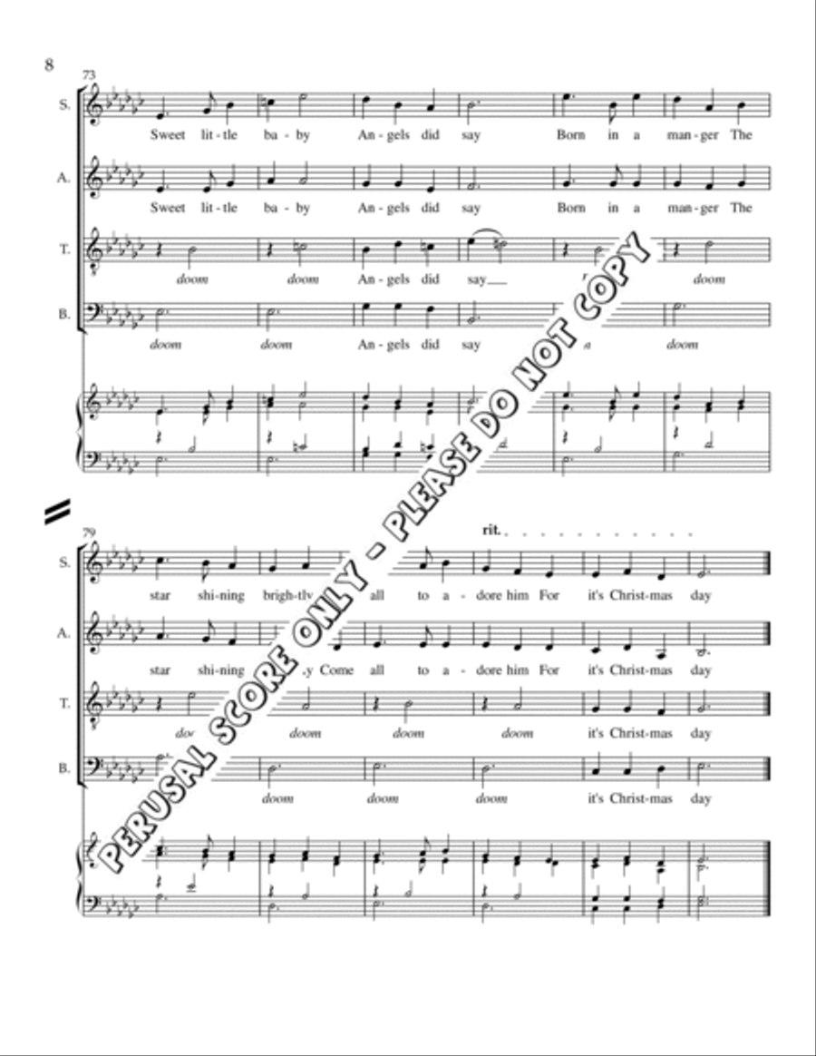 Stairwell Carol 4-Part scores gallery preview page 8
