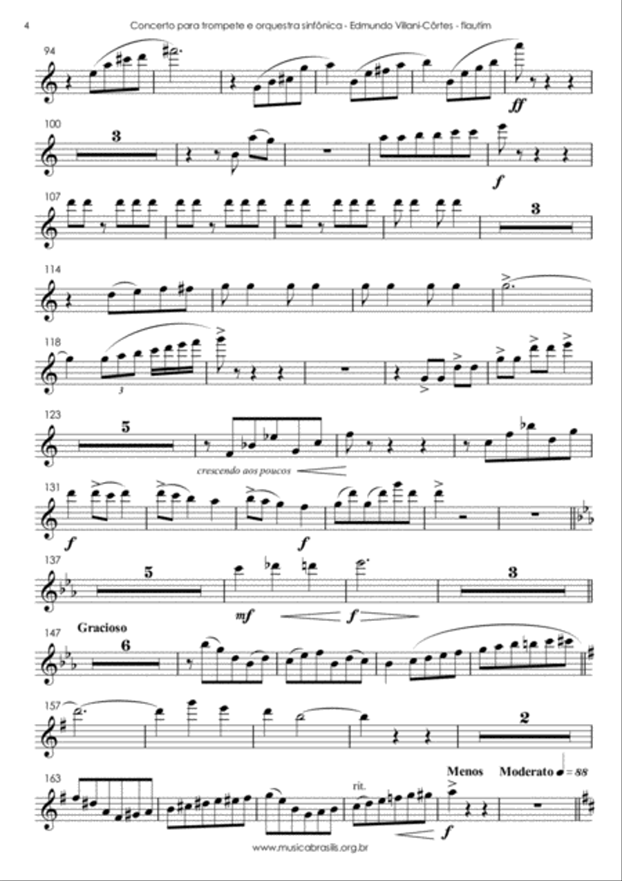 Concerto para trompete e orquestra sinfônica (partes) Full Orchestra scores gallery preview page 6