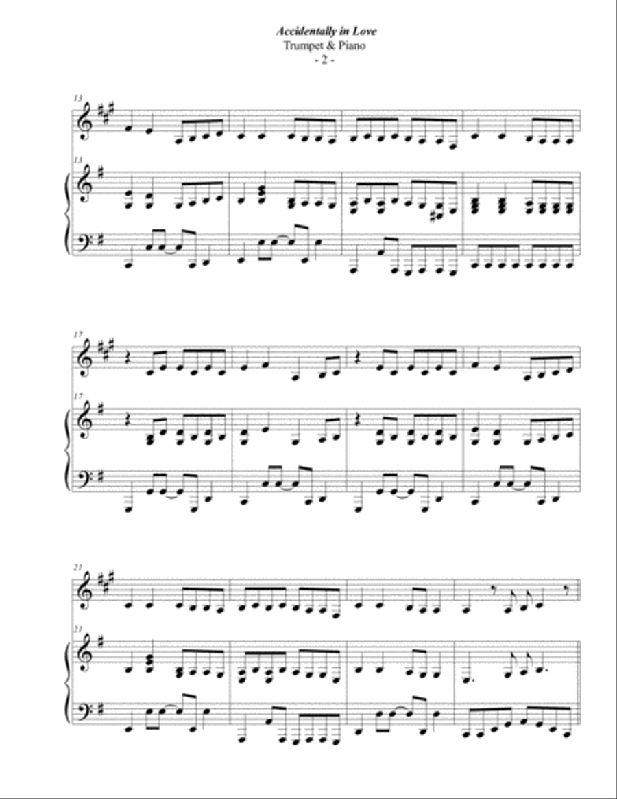 Accidentally In Love Accidentally In Love Trumpet Solo scores gallery preview page 2