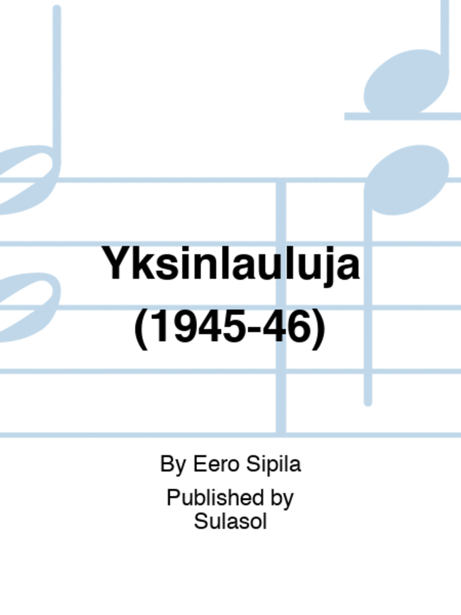 Yksinlauluja (1945-46) Voice Solo scores gallery preview page 1