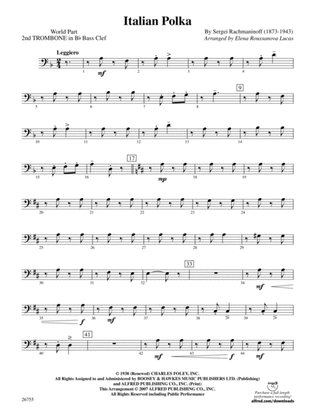 Italian Polka: (wp) 2nd B-flat Trombone B.C.