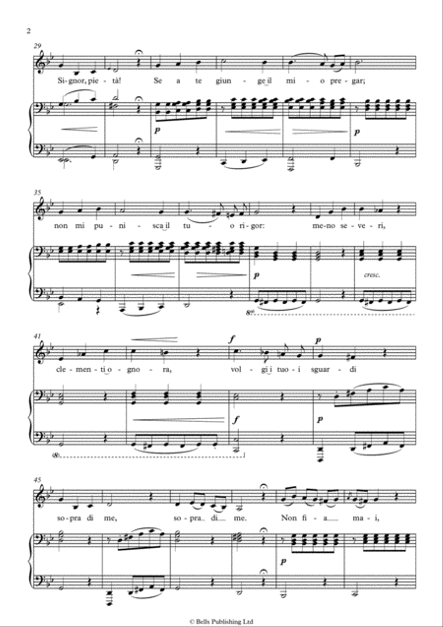 Pieta, Signore! (G minor) Voice Solo scores gallery preview page 2