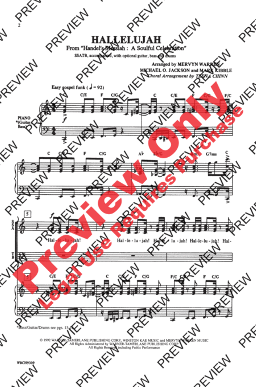 Hallelujah from Handels Messiah SATB SSATB scores gallery preview page 2