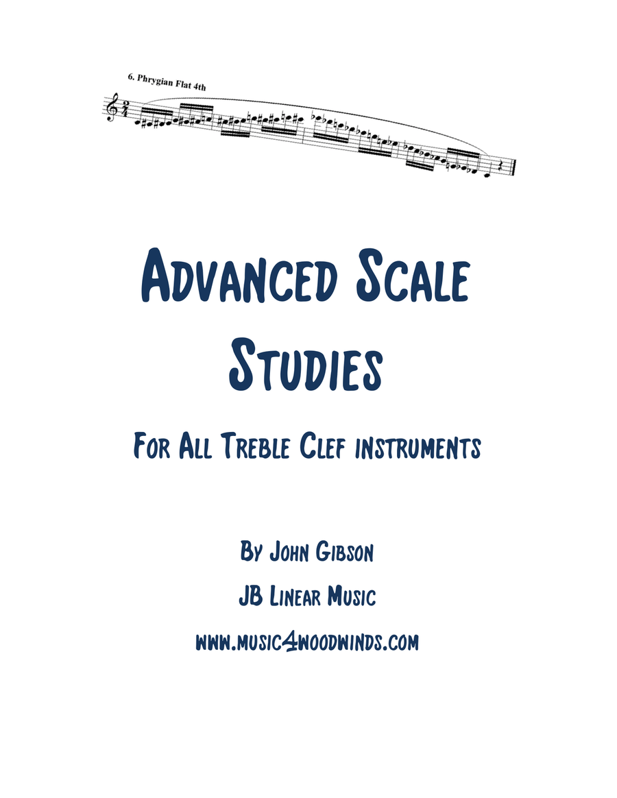 Advanced Scale Studies for all Treble Clef Instruments B-Flat Clarinet scores gallery preview page 1