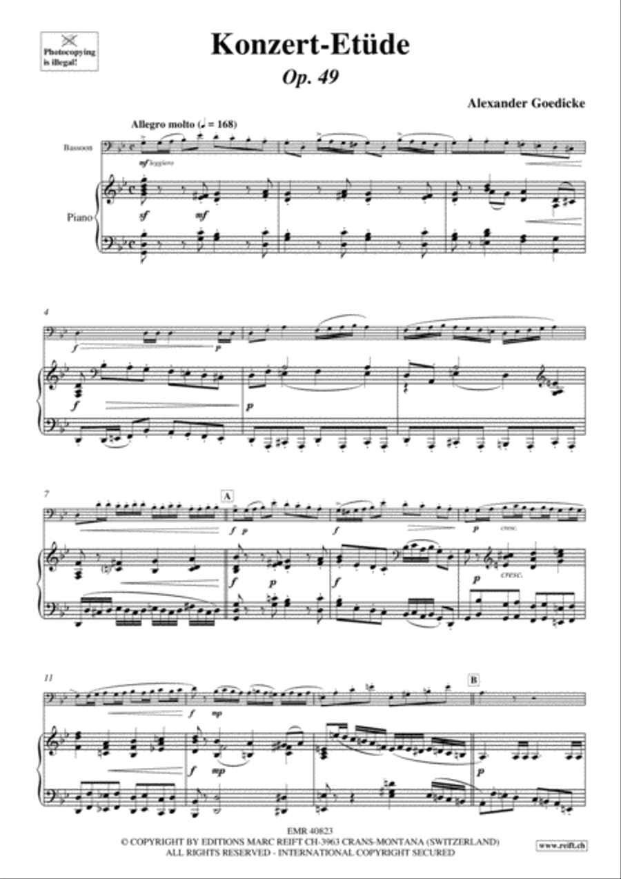 Konzert-Etude Konzert-Etude Bassoon Solo scores gallery preview page 5