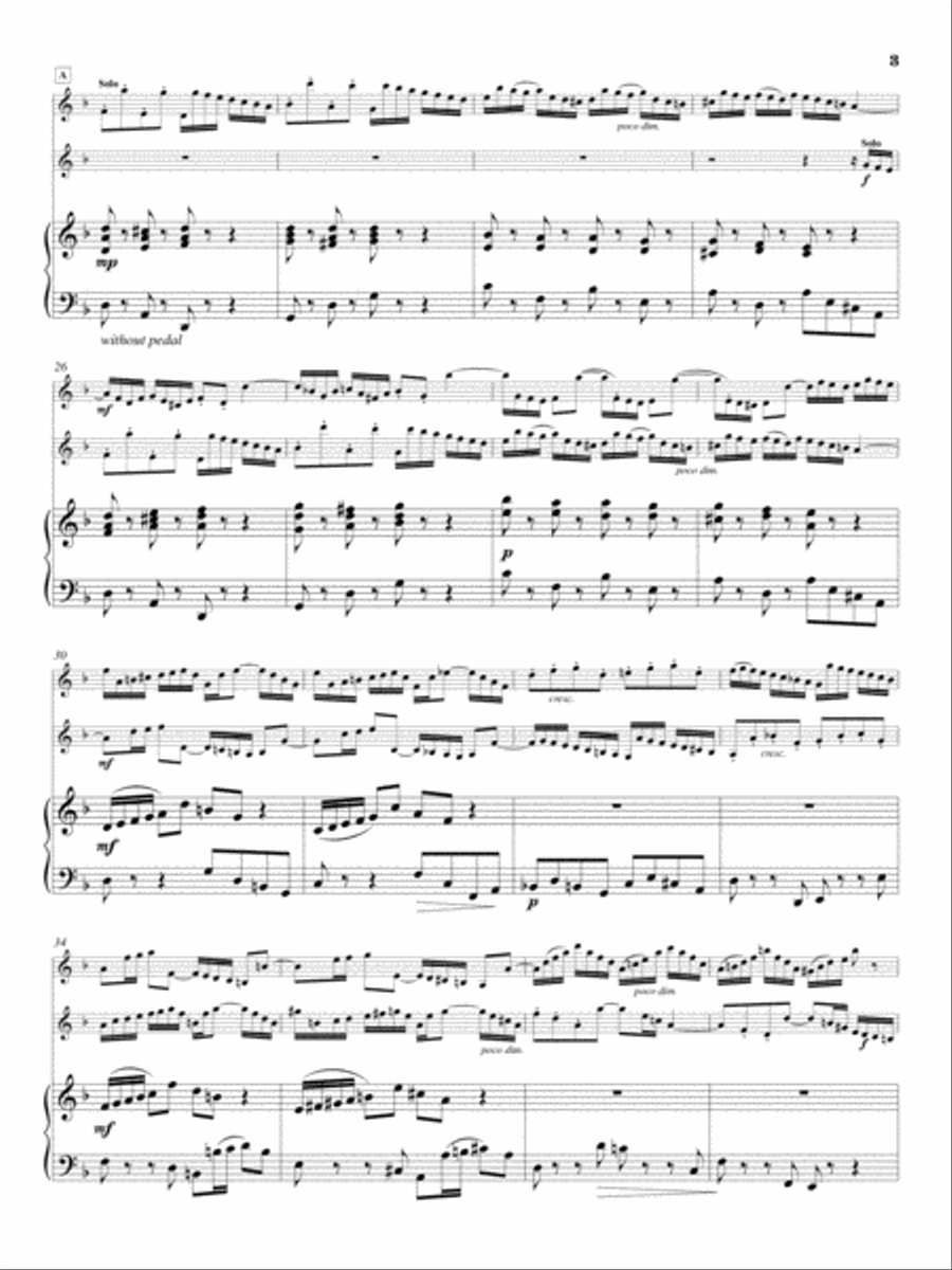 Johann Sebastian Bach: Concerto for Two Violins and Piano, in D minor Violin scores gallery preview page 4
