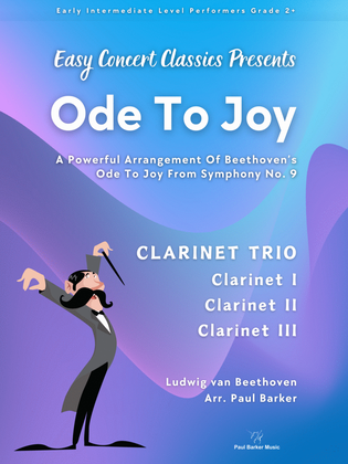 Book cover for Ode To Joy (Clarinet Trio)