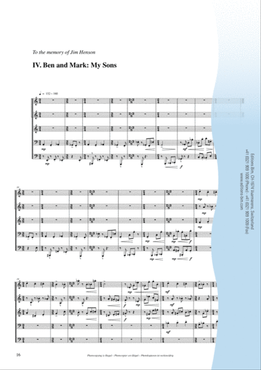 Distant Voices Brass Quintet scores gallery preview page 8