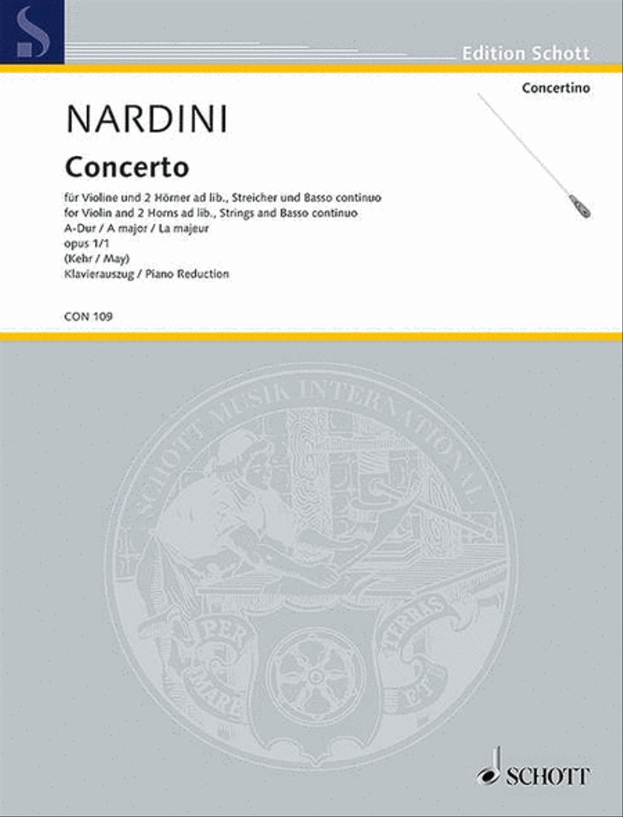 Concerto A Major Violin scores gallery preview page 1