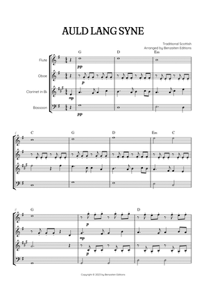 Auld Lang Syne • New Year's Anthem | Woodwind Quartet sheet music with chords
