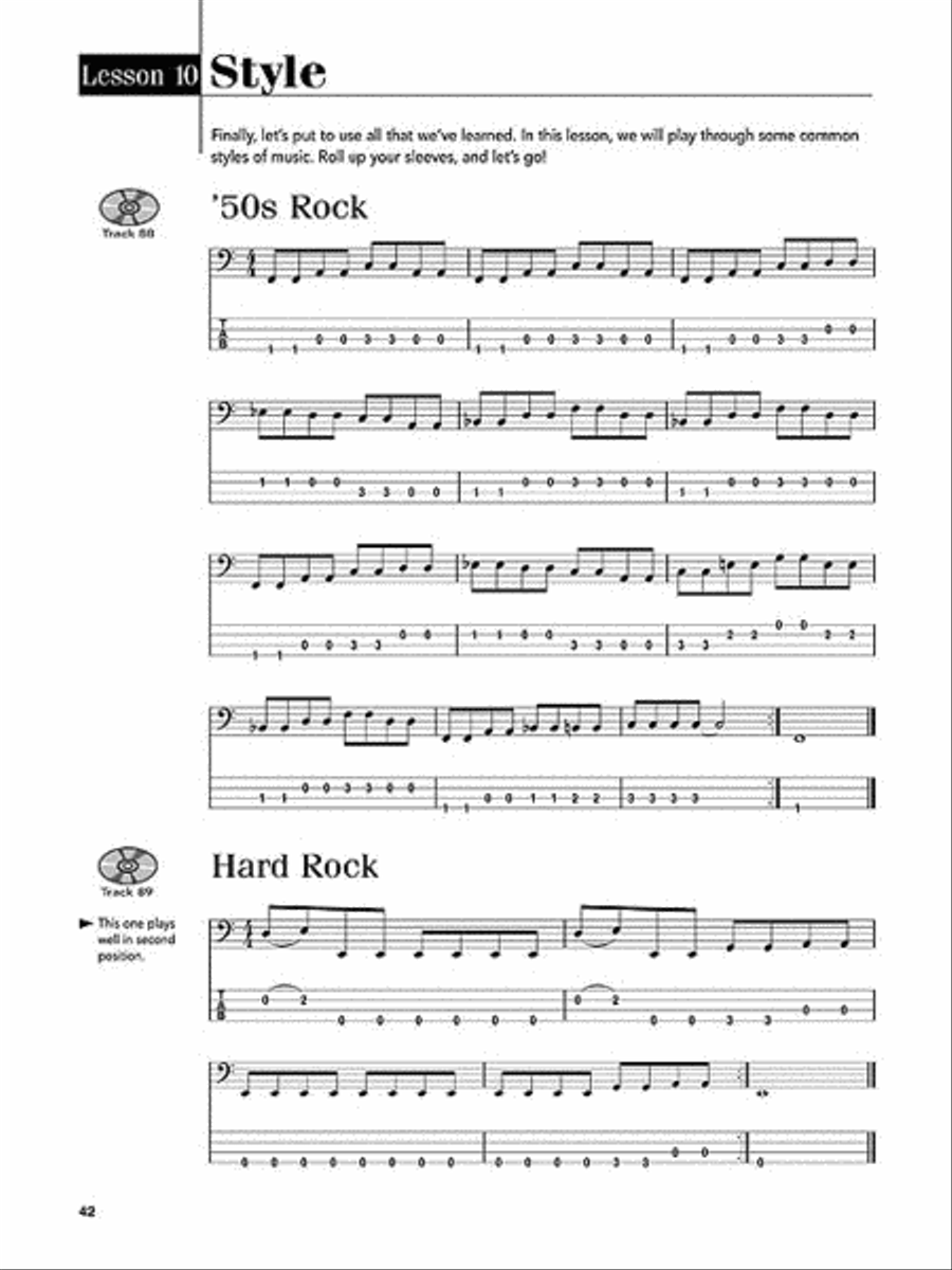 Play Bass Today! Beginner's Pack Bass Guitar Tablature scores gallery preview page 5