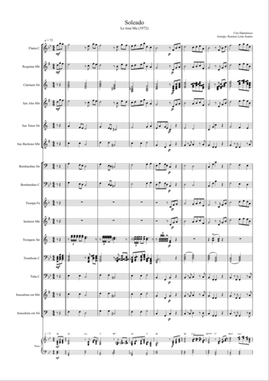 Soleado (Le rose blu) Concert Band scores gallery preview page 4