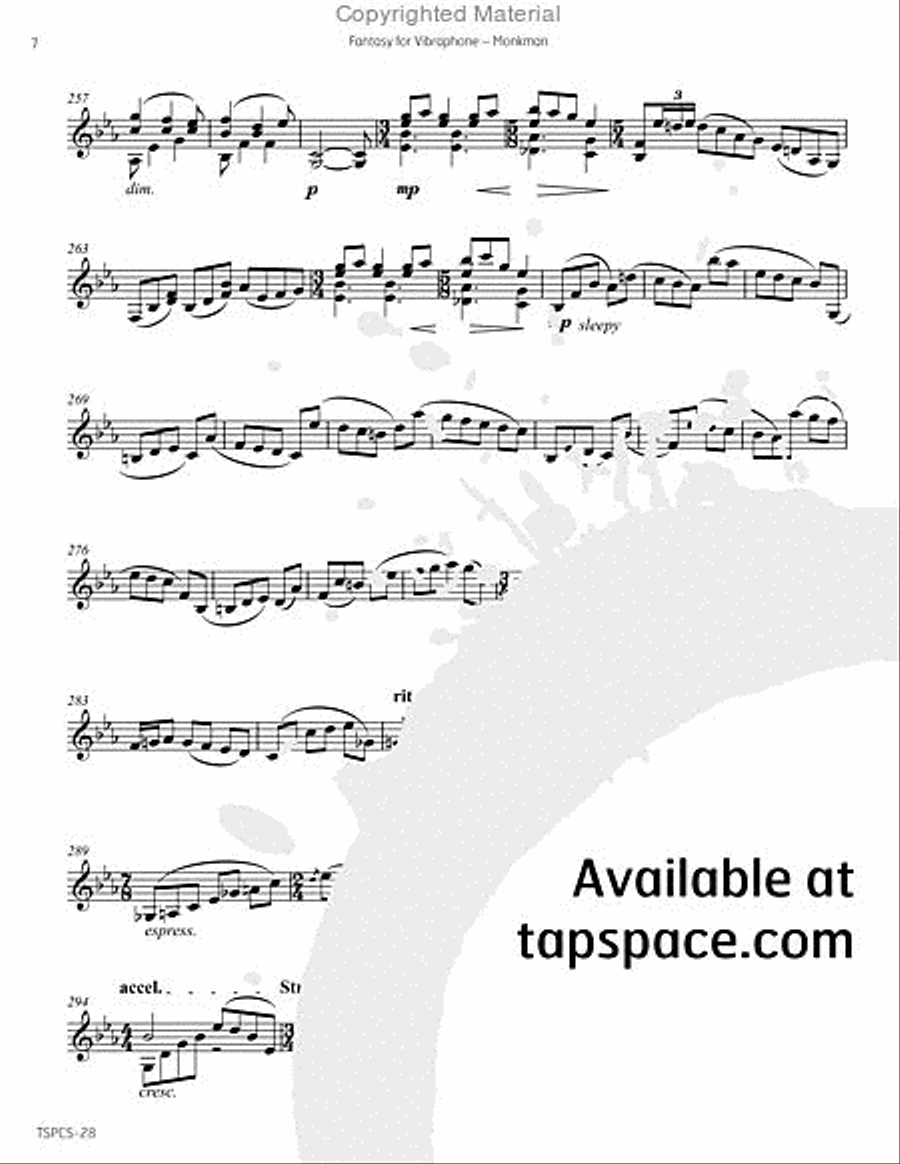Fantasy for Vibraphone Vibraphone scores gallery preview page 11