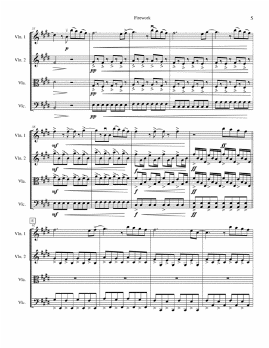 Firework String Quartet scores gallery preview page 5