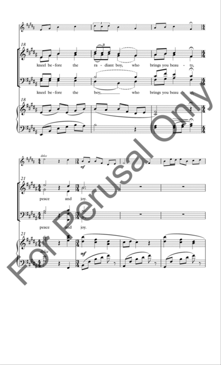 Beauty, Peace and Joy 4-Part scores gallery preview page 4