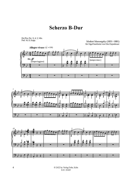 Scherzo B-Dur (bearbeitet für Orgel)