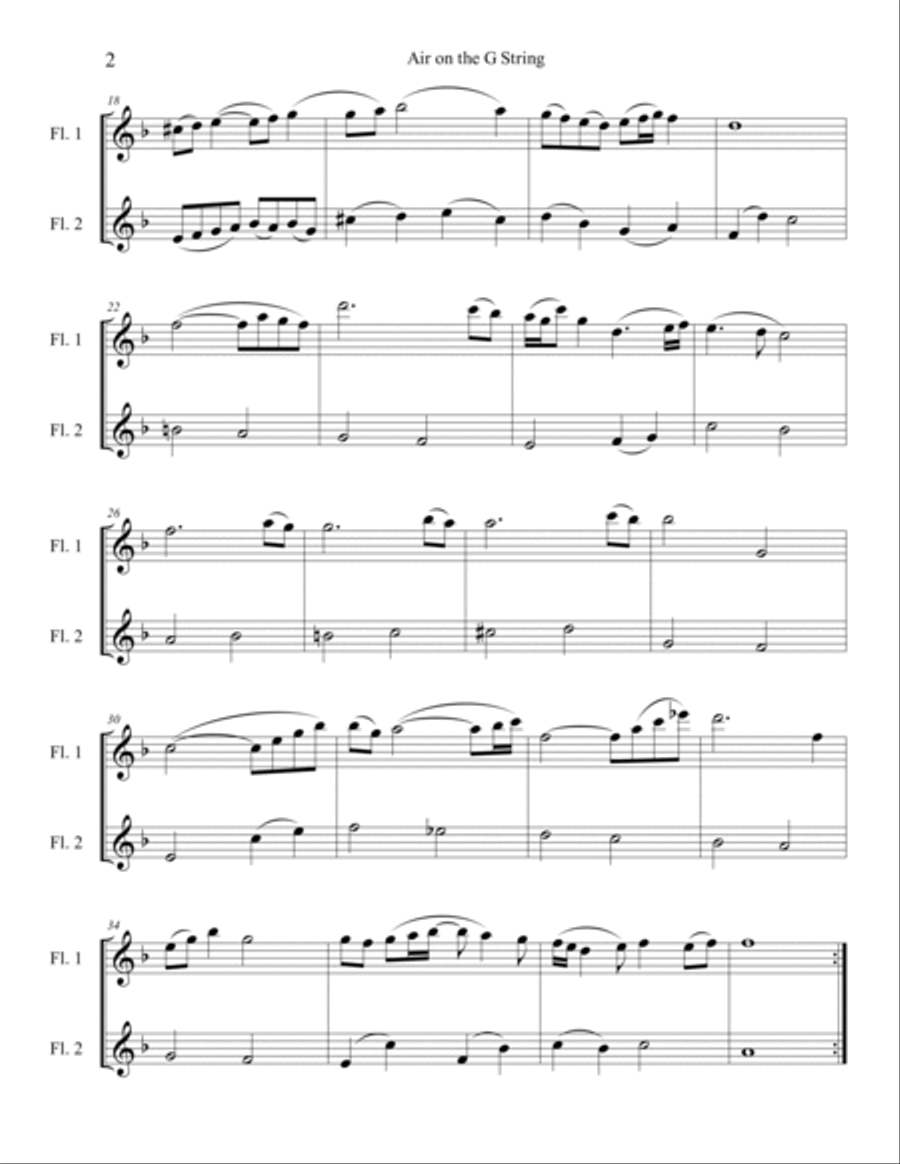 20 Classical Themes for Flute Duet Flute Duet scores gallery preview page 5