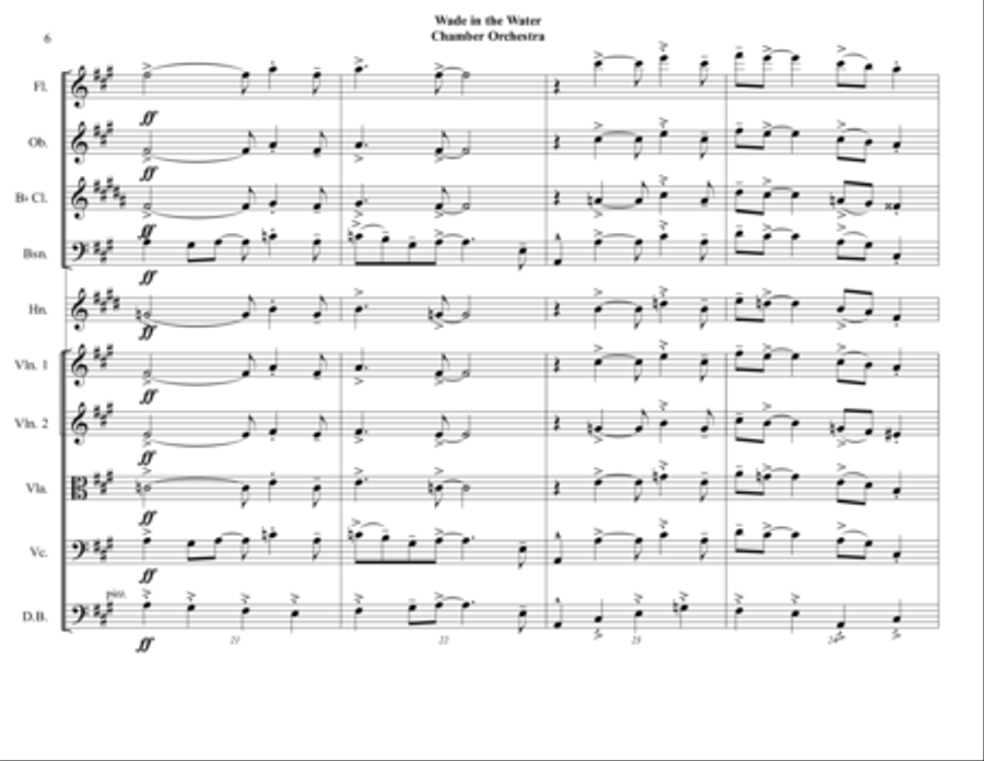 Wade in the Water - Chamber Orchestra - Intermediate Jazz Chamber Orchestra scores gallery preview page 6