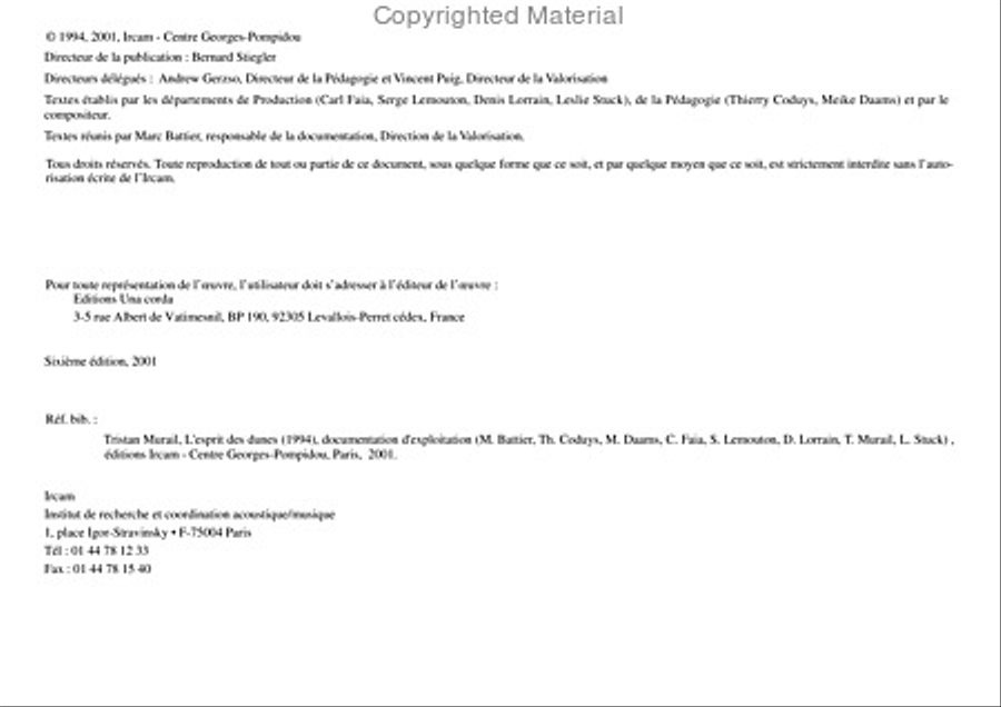 L'Esprit Des Dunes Electronic Media scores gallery preview page 3