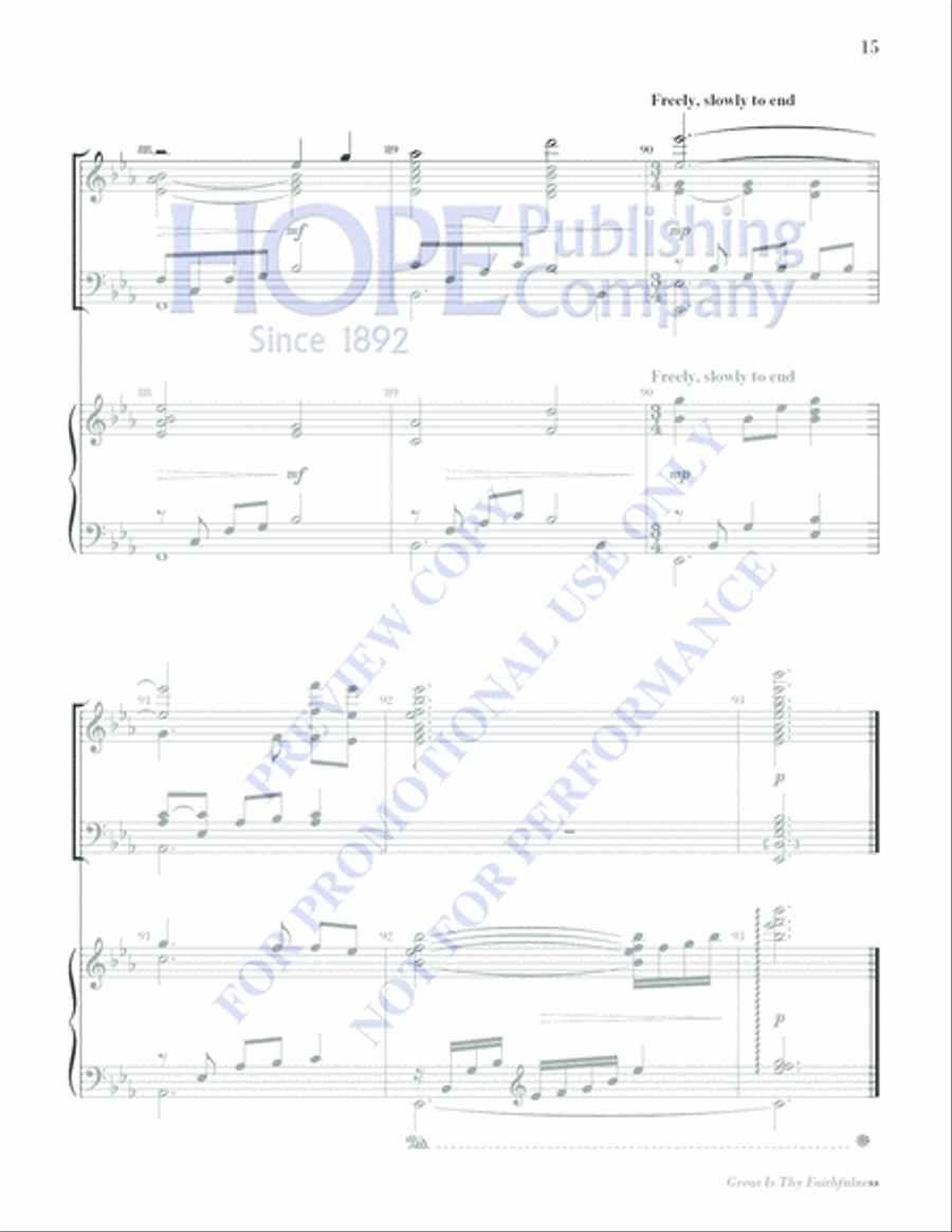 Great Is Thy Faithfulness Piano scores gallery preview page 14