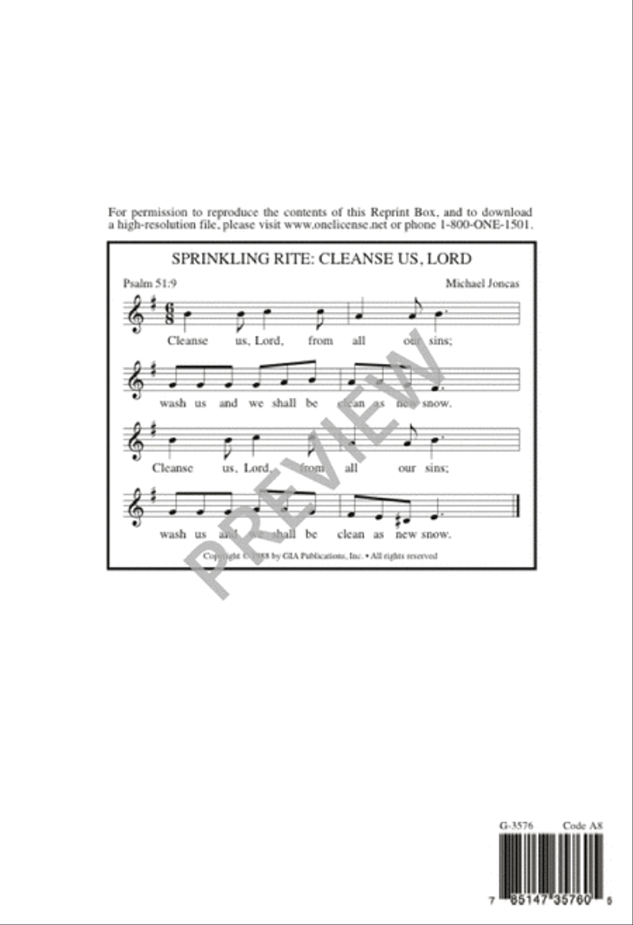 Sprinkling Rite: Cleanse Us, Lord 4-Part scores gallery preview page 9