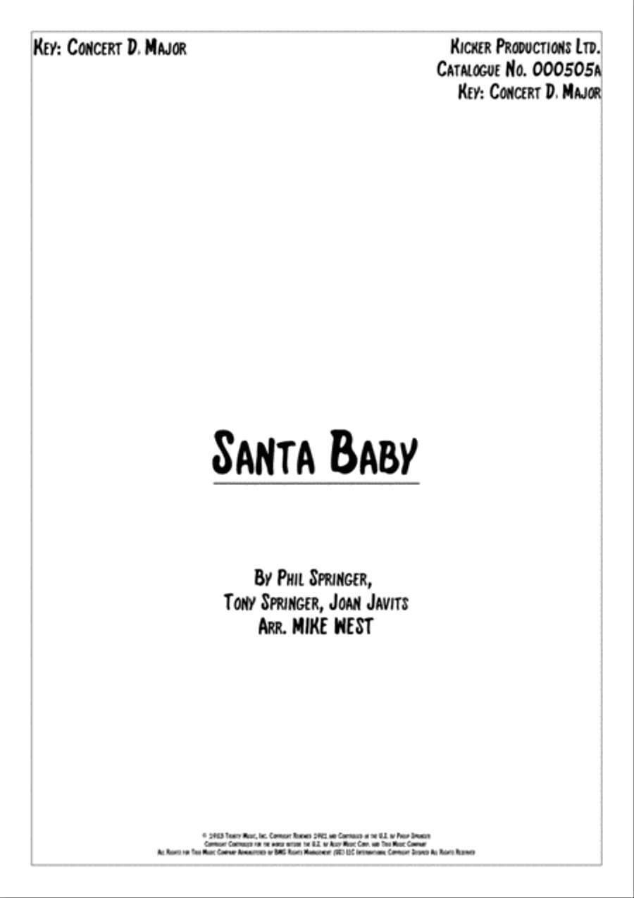 Santa Baby Santa Baby Large Ensemble scores gallery preview page 1