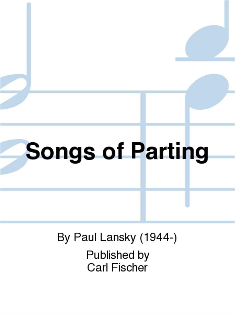 Songs of Parting Baritone Voice scores gallery preview page 1