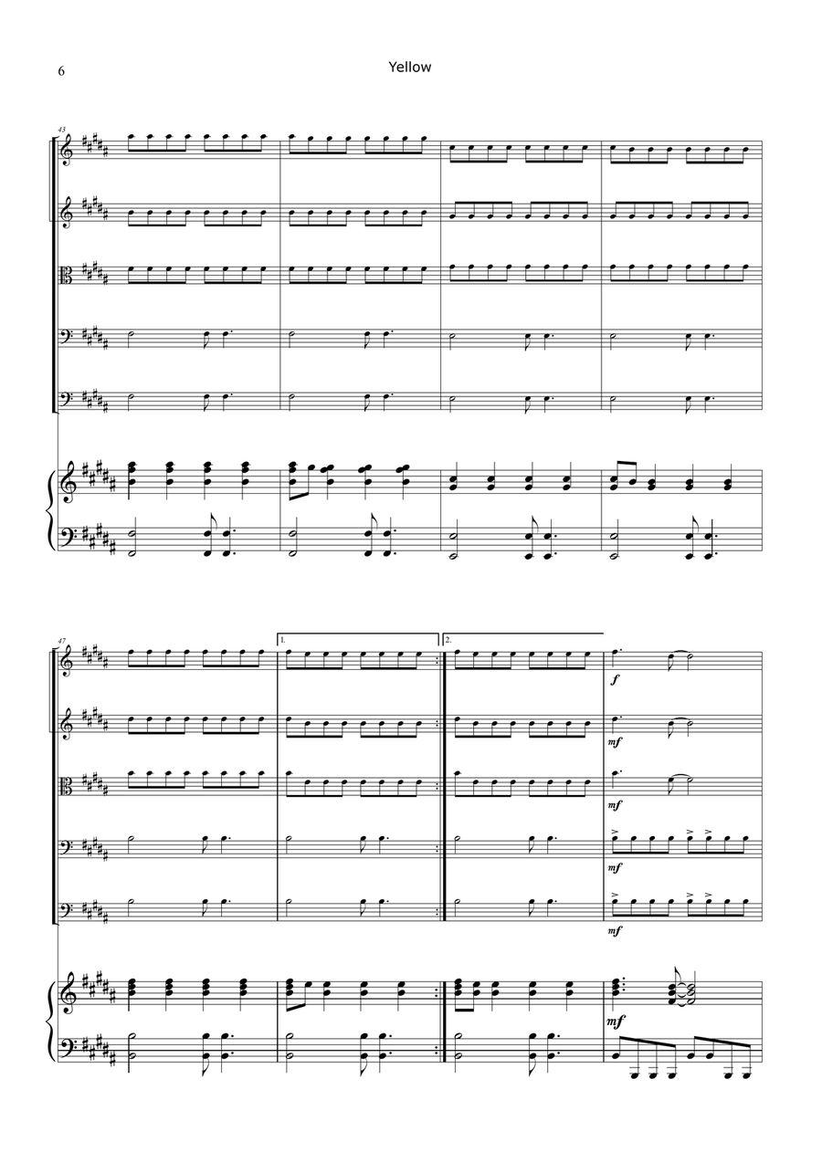 Yellow Chamber Music scores gallery preview page 6