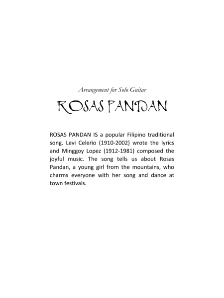 Rosas Pandan (Filipino Traditional Song)