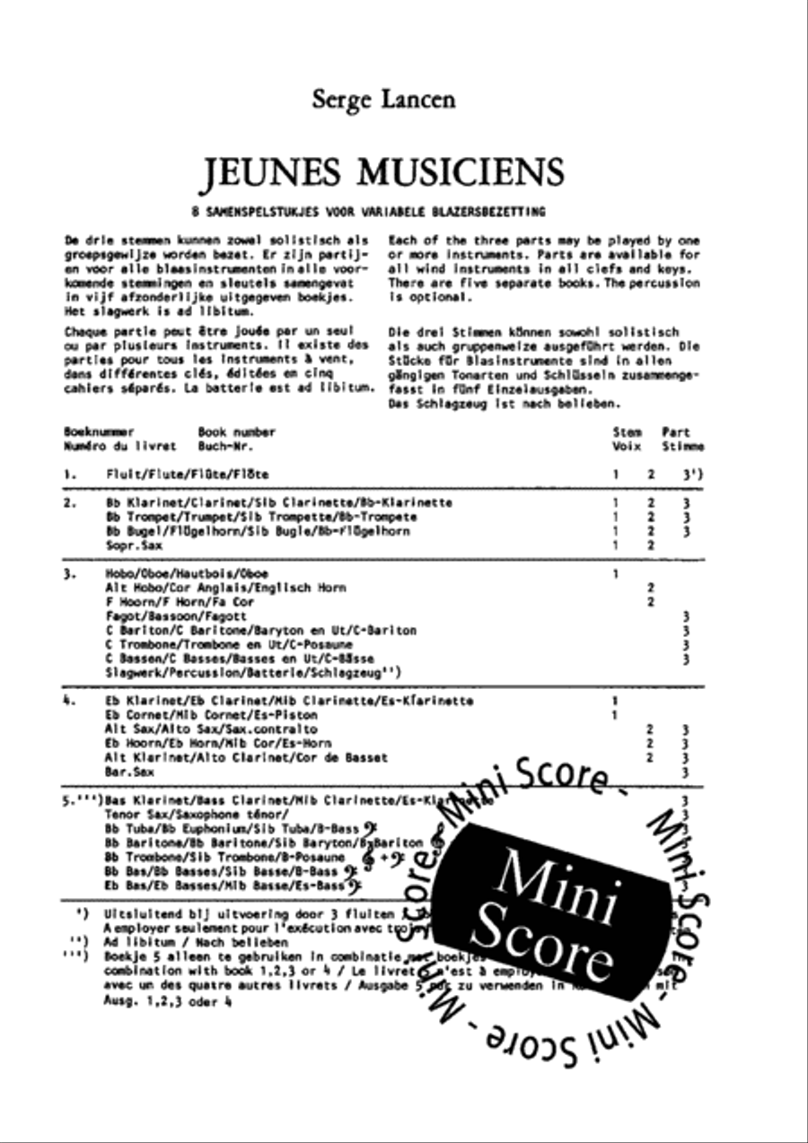 Jeunes Musiciens 1 (Flex 3) Flute Trio scores gallery preview page 5