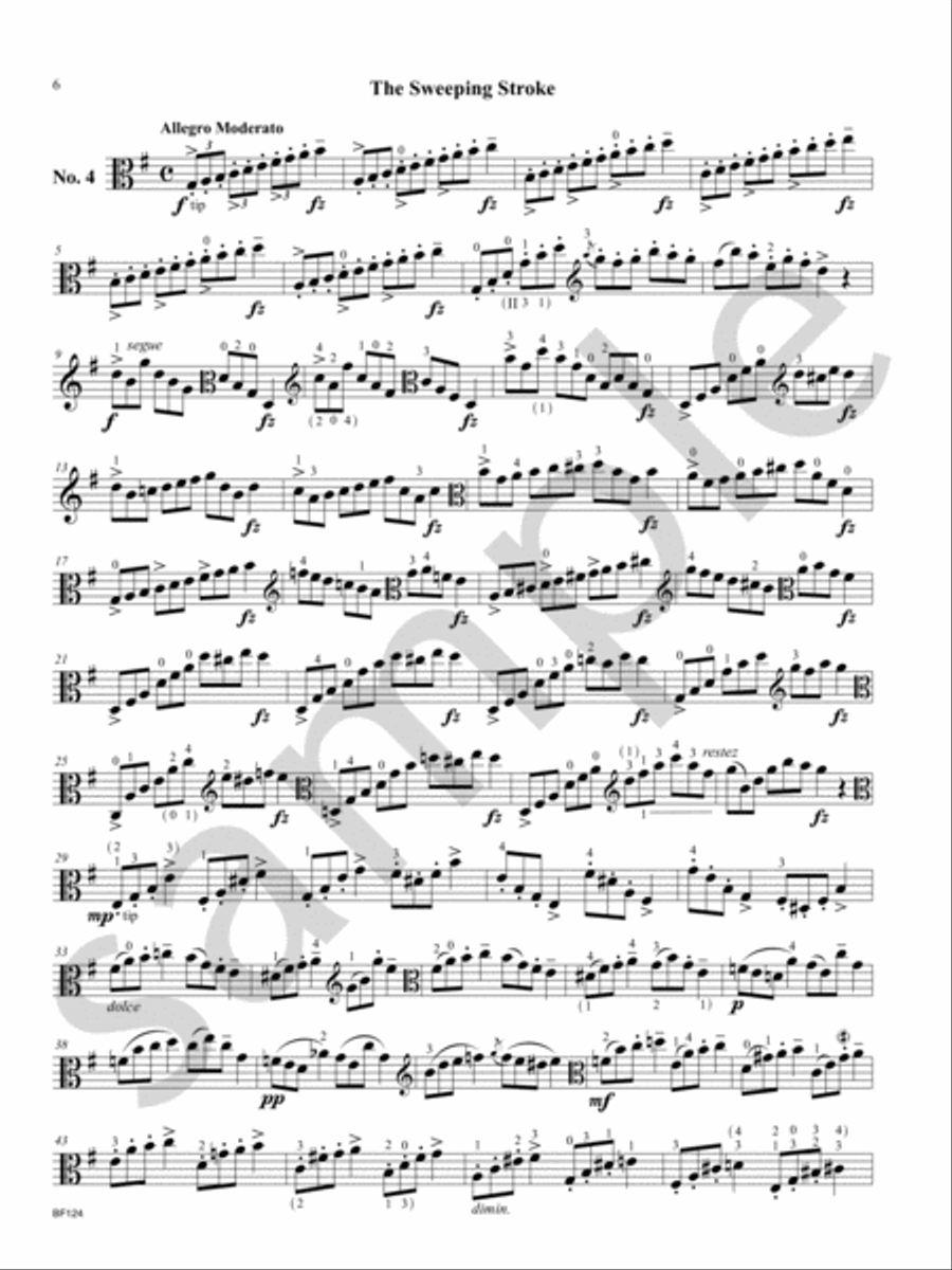 Selected Etudes for Viola Viola Solo scores gallery preview page 8