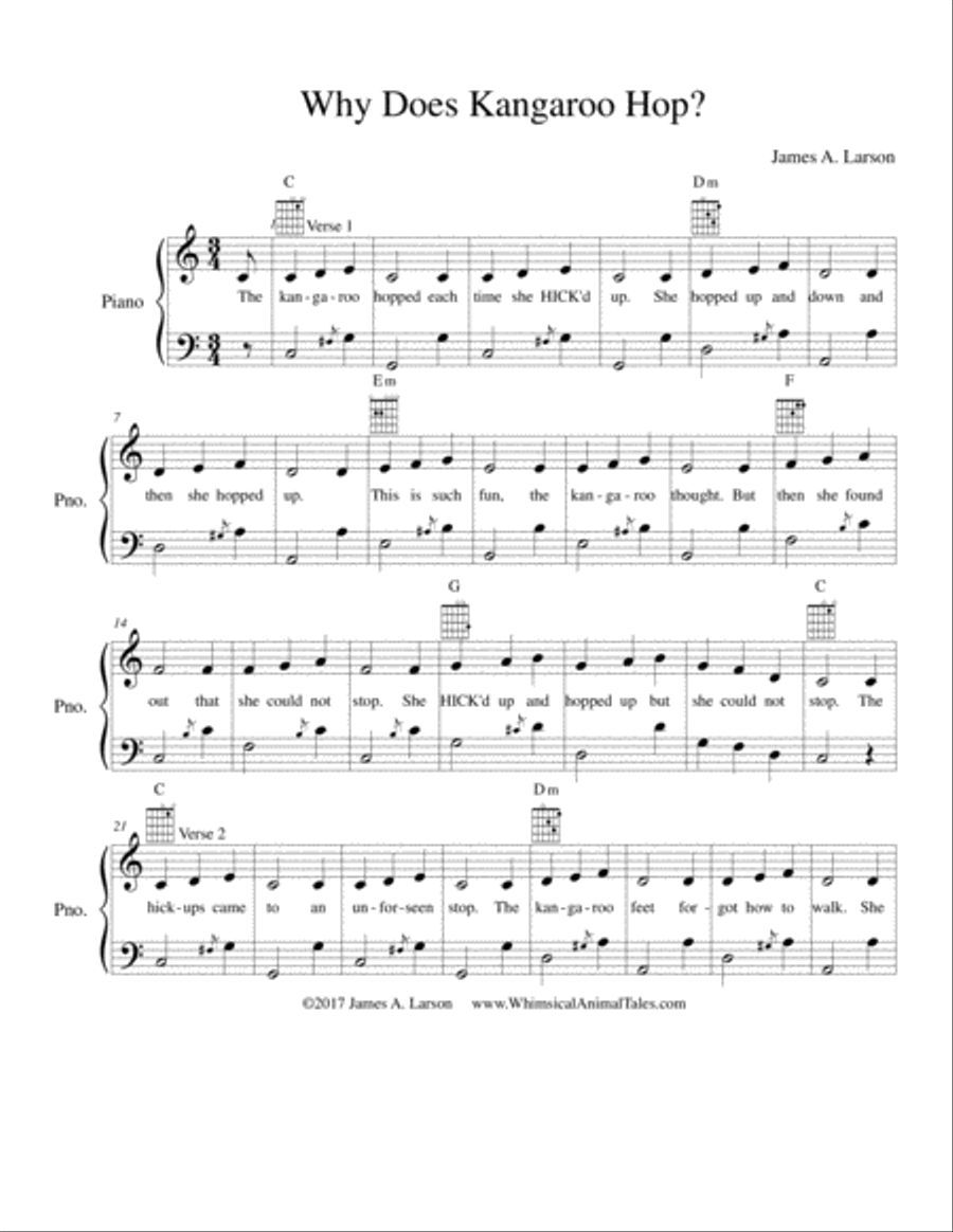 Why Kangaroo Hops Why Kangaroo Hops Voice scores gallery preview page 2