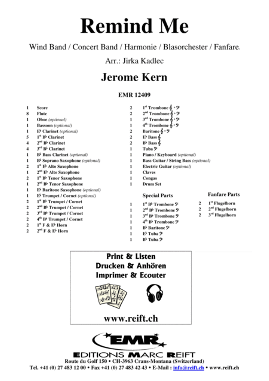Remind Me Concert Band scores gallery preview page 2