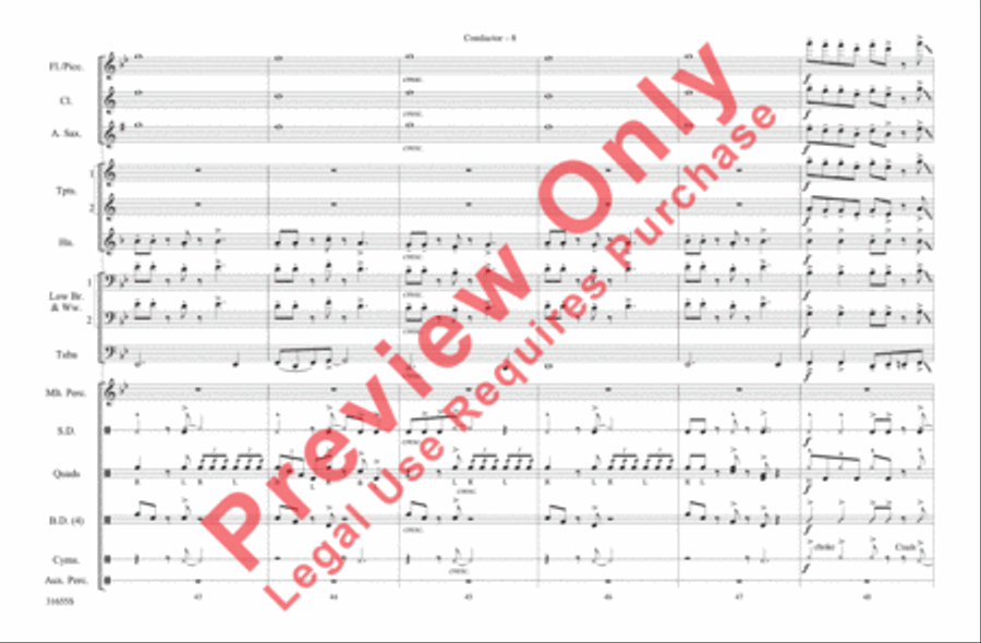 Wake Me Up Before You Go-Go Marching Band scores gallery preview page 9