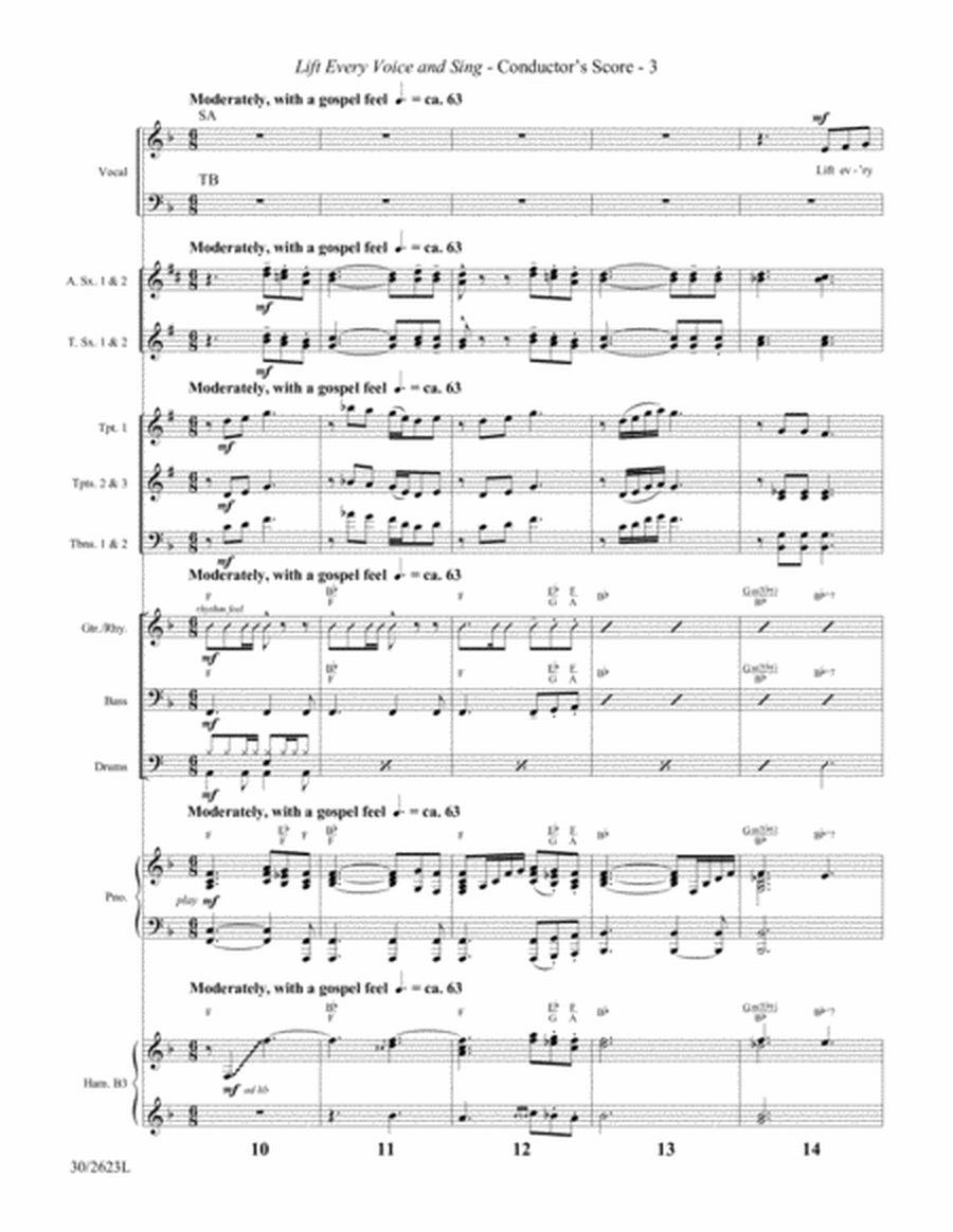 Lift Every Voice and Sing - Instrumental Ensemble Score and Parts