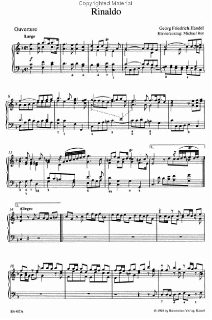 Rinaldo HWV 7a Bassoon scores gallery preview page 2