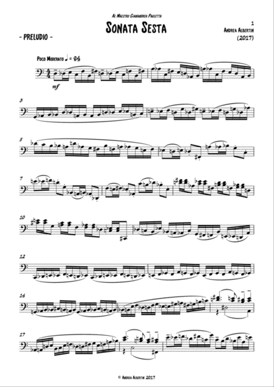 Sonata Sesta, for solo pedal Organ Solo scores gallery preview page 4