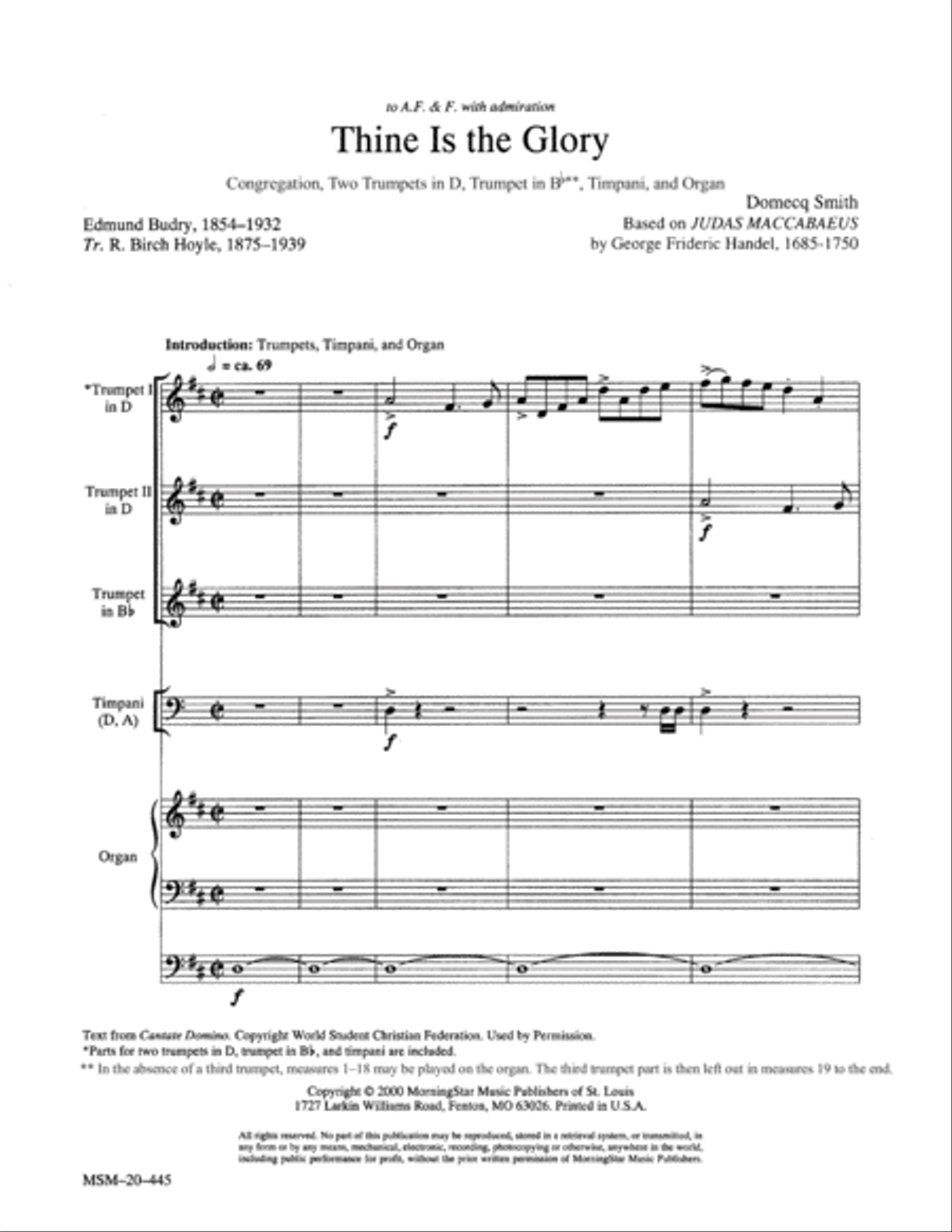 Thine Is the Glory Trumpet scores gallery preview page 3