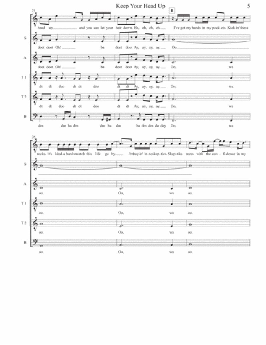 Keep Your Head Up Keep Your Head Up 4-Part scores gallery preview page 5