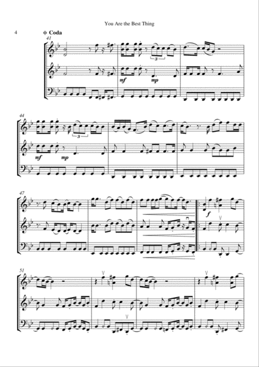 You Are The Best Thing String Trio scores gallery preview page 5