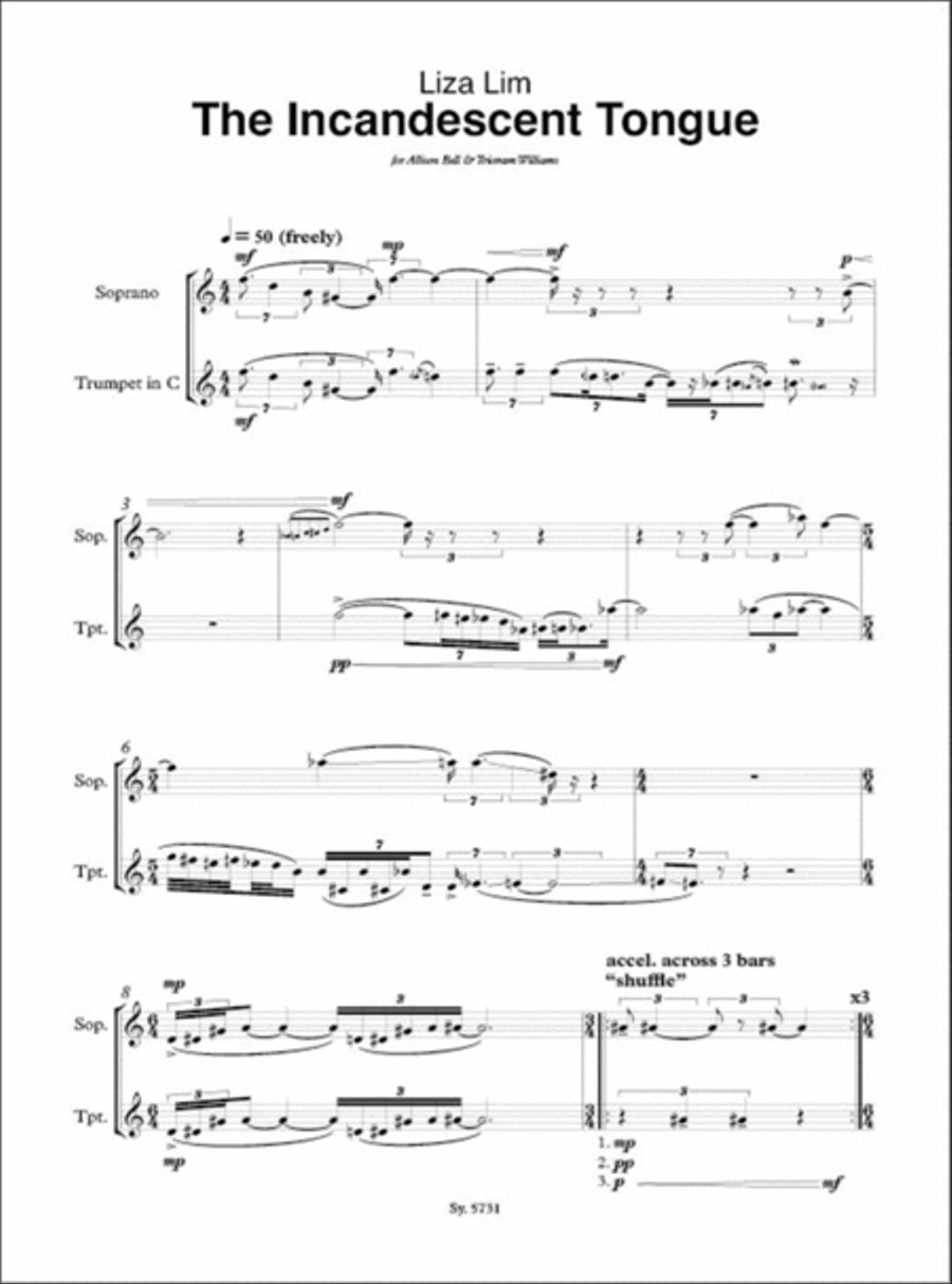 The Incandescent Tongue Soprano Voice scores gallery preview page 2