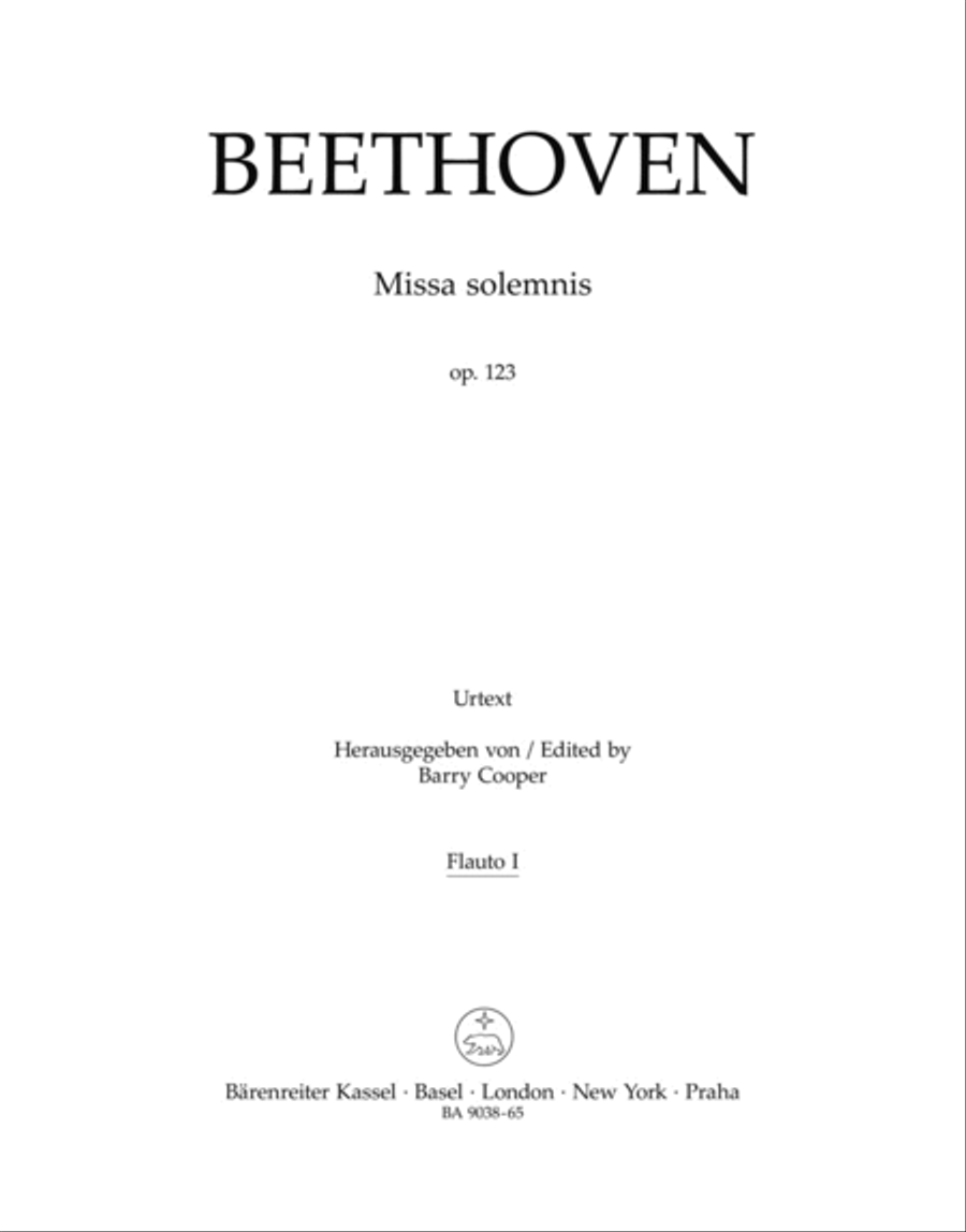 Missa solemnis, op. 123 Bassoon scores gallery preview page 1