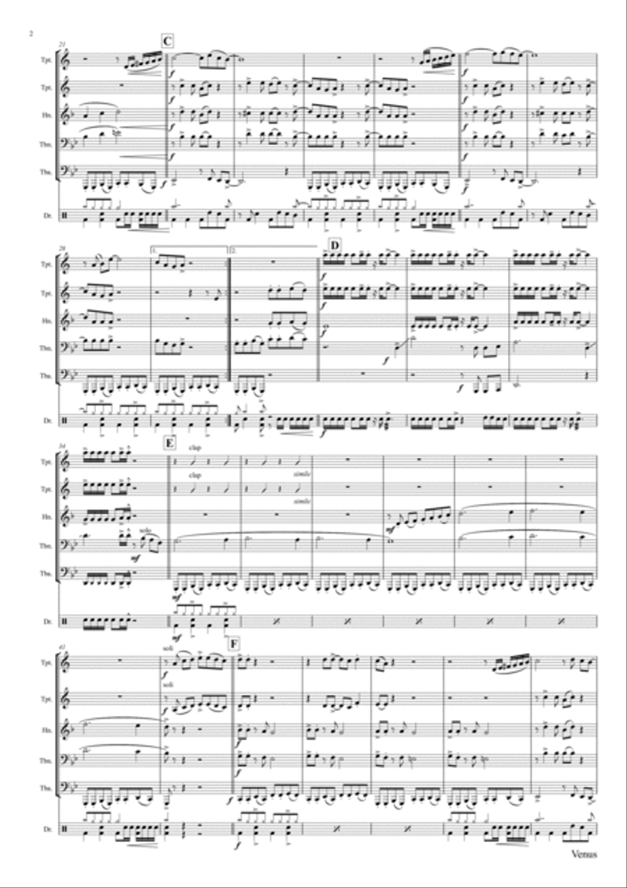 Venus Brass Quintet scores gallery preview page 3
