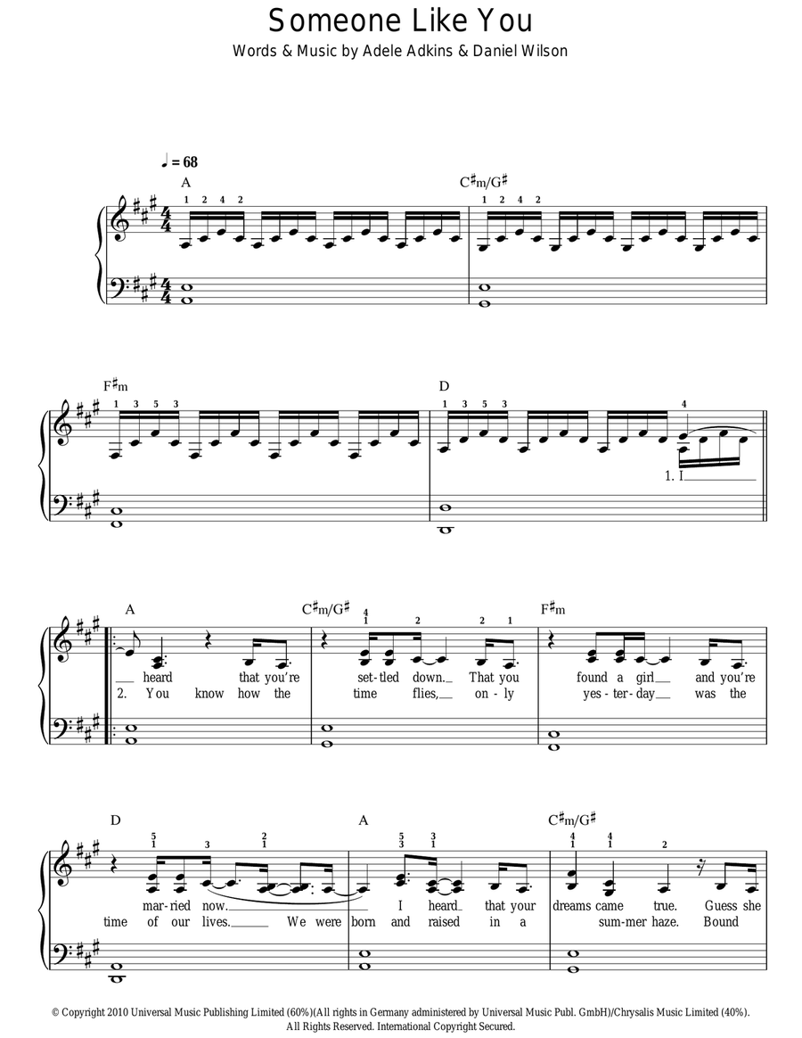 Someone Like You Voice scores gallery preview page 1