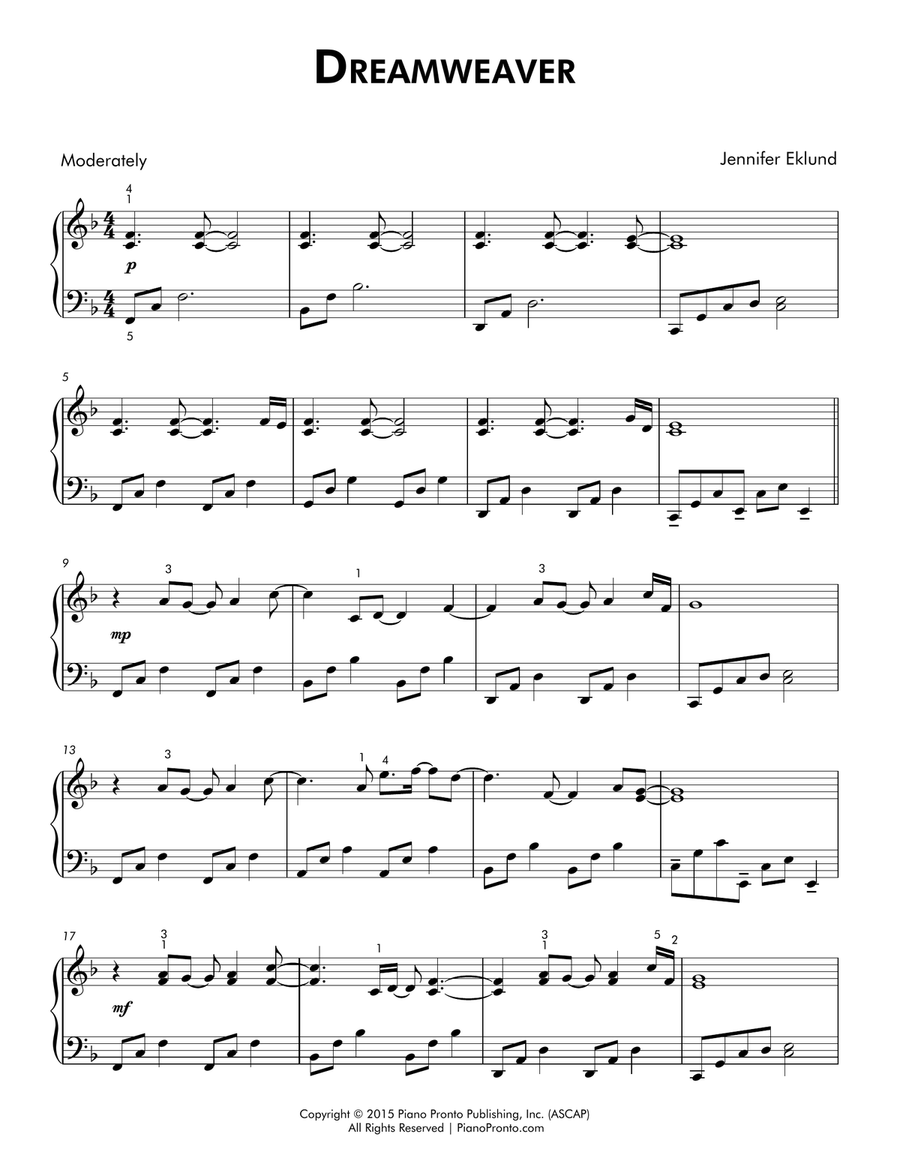 Dreamweaver (Contemporary Lyrical Solo) Piano Solo scores gallery preview page 2