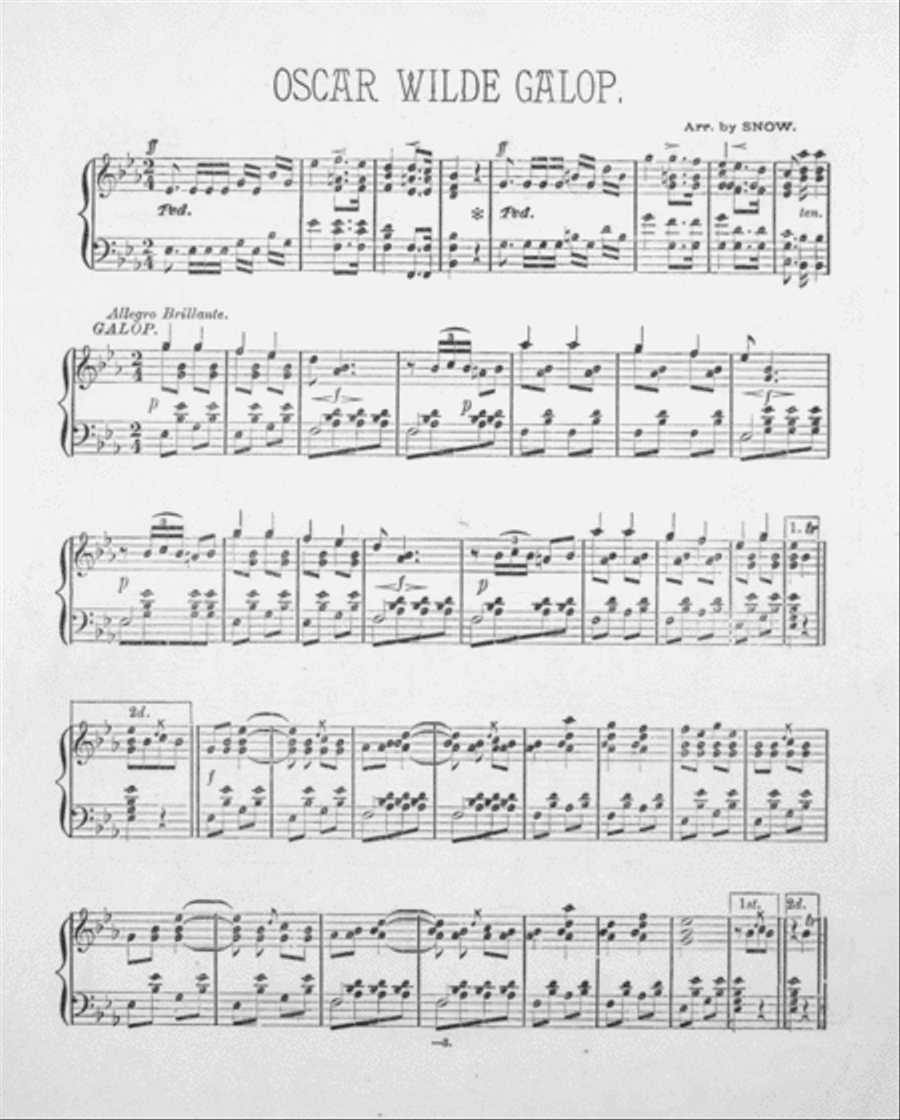 Oscar Wilde. Galop Piano Solo scores gallery preview page 2