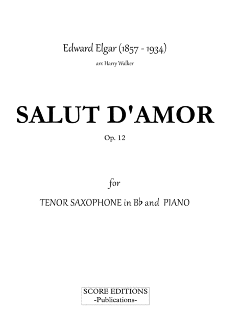 Salut D' Amour (for Tenor Saxophone and Piano) Tenor Saxophone scores gallery preview page 2