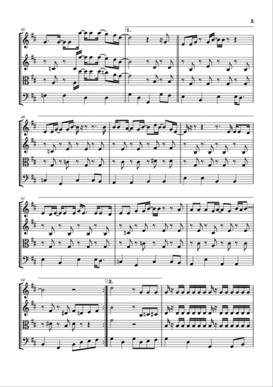 Eastbound And Down String Quartet scores gallery preview page 6